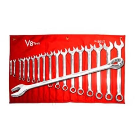 V8 Tools Inc  17 Piece SAE Standard Length Combo Wrench Set V899441